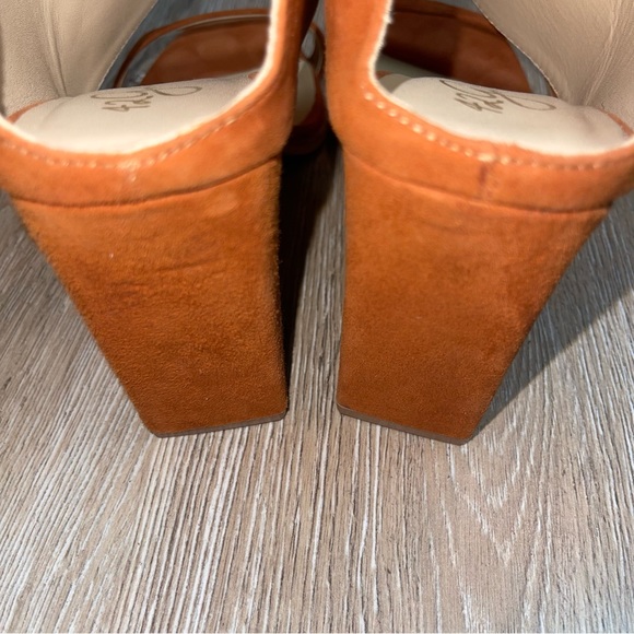 42 GOLD Women's 42 Gold Suede Linx Slide Rectangular Heel Orange 10M - Picture 10 of 15